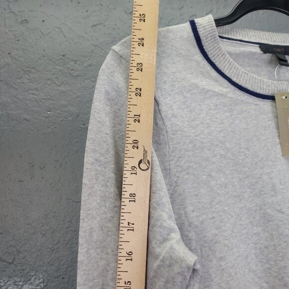 J Crew Sweater Women M Gray 100% Merino Wool Side Tie Long Sleeve Knit Tunic NEW - Picture 9 of 11
